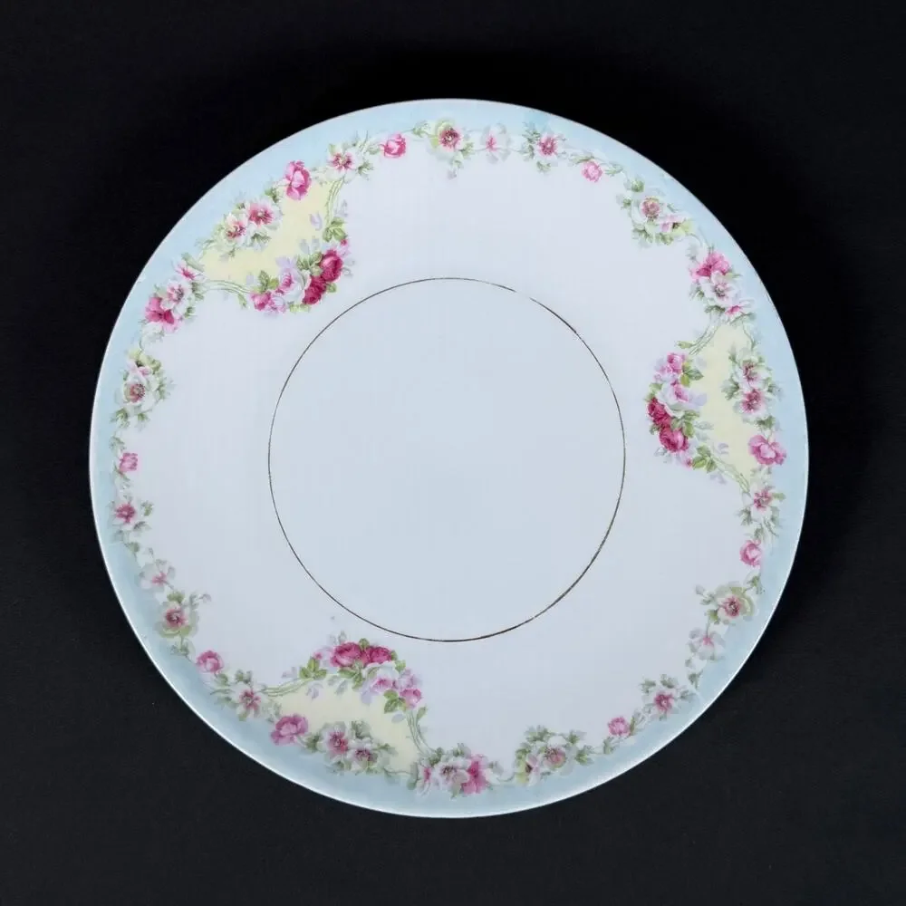 Early 1900s Hermann Ohme Silesia Decorative Floral Plate/8.5